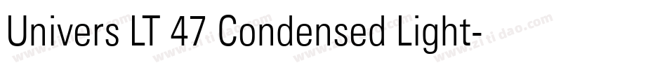Univers LT 47 Condensed Light字体转换